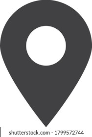 icono del pin de ubicación. vector de icono de punto de mapa