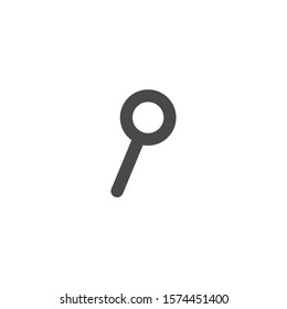 Location pin icon. Map pointer symbol. Logo design element