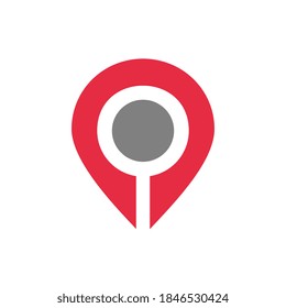 Location pin icon, map pointer logo, simple gps symbol - Vector