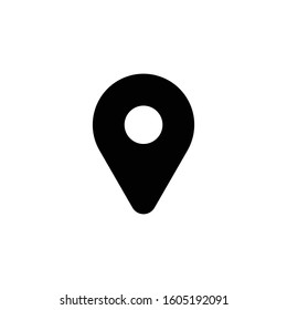 Location pin icon. Map tool symbol. Logo design element