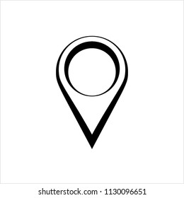 Location Pin Icon, Map Pin Vector Art Illustration