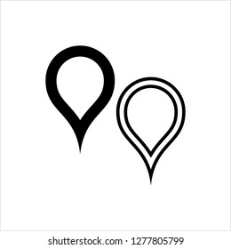 Location Pin Icon, Map Pin Vector Art Illustration