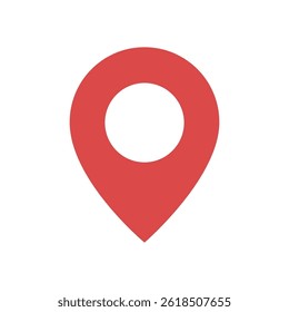 Location pin icon for maps, GPS navigation, mobile app interfaces, travel guides, and digital geolocation or address marking design projects