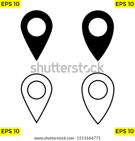 Location Pin icon, maps pin icon, location sign, location simbol, Pin icon template.