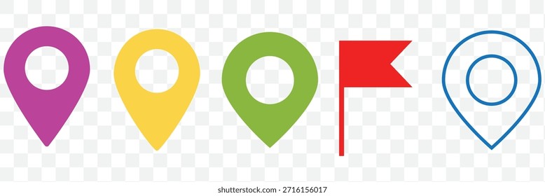 Pin-Symbol für Position. Minimaler Kartenmarkierungsvektor für Navigationsanwendungen. Geotag-Zeigermarkierung Ort und Positionssymbol. Piktogramm-Konzept für sauberes Zielpunktzeichen.