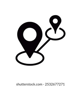 Location Pin Icon, Minimalist GPS and Map Marker Symbol
