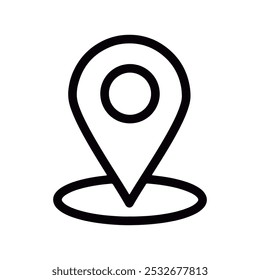 Location Pin Icon, Minimalist GPS and Map Marker Symbol