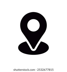 Location Pin Icon, Minimalist GPS and Map Marker Symbol