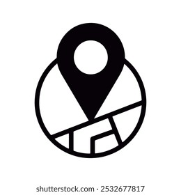 Location Pin Icon, Minimalist GPS and Map Marker Symbol