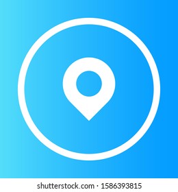 location pin icon on gradient background isolated vector illustration