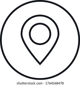 Pin-Symbol auf transparent. Pin-Ortszeichen. Flachstil. rotes Ortskennzeichen. Kartenzeigersymbol. Kartenpinnzeichen.