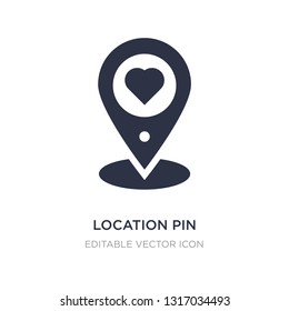 location pin icon on white background. Simple element illustration from Signs concept. location pin icon symbol design.
