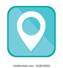 Pin-Symbol auf weißem Hintergrund