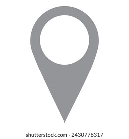 location pin icon on white background . map marker sign. flat style. map point symbol. map pointer symbol. map pin sign, eps10