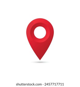 Location pin icon on white background