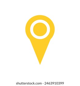 Location pin icon on white background. Vector illustration in trendy flat style