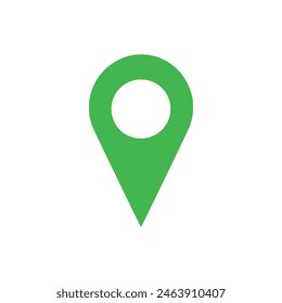 Location pin icon on white background. Vector illustration in trendy flat style