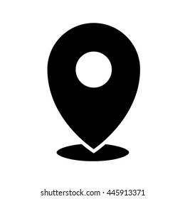 Location pin icon on white