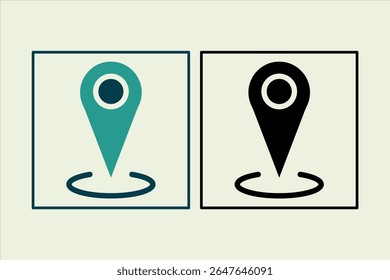 Location Pin icon. icon related to UI elements. suitable for web site, app, user interfaces,element, printable etc. solid icon style. simple vector design editable