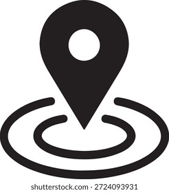 Pin-Symbol, das die Kartenmarkierung, GPS-Navigation, Adresse oder Ortskennung darstellt.
