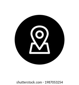 Location pin icon with rounded style