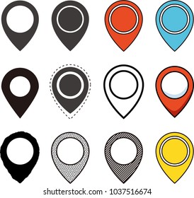 location pin icon set