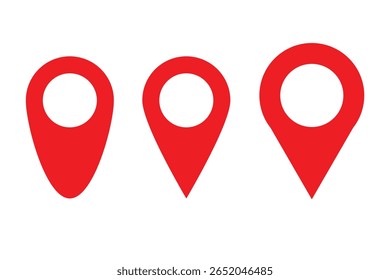 Location pin icon set. Map pointer vector. Navigation marker. Location pointer set. Map pin icon set, location icon. Map pin place marker. Location pointer icon symbol in flat style. Position symbol. 