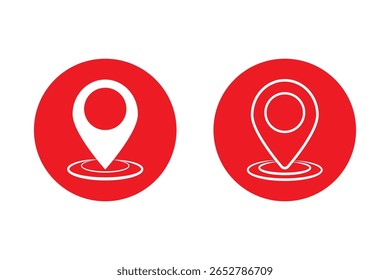 Conjunto de iconos de pin de Locación. Icono de Locación. Conjunto de iconos de puntero de marcador de mapa. Símbolo de ubicación GPS colección. sobre fondo transparente. Ilustración vectorial.