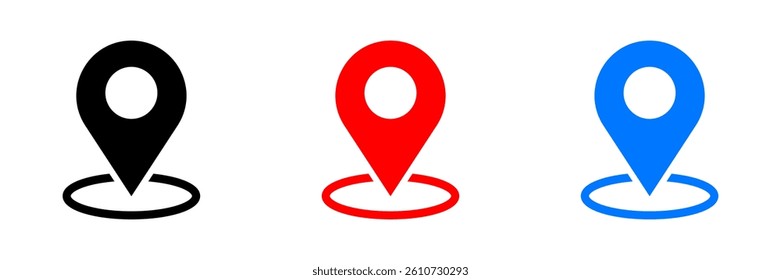 Location Pin Icon Set. Vector