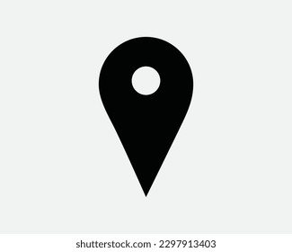 Location Pin Icon Sign Symbol. Map Pointer Marker Navigation Position Travel Place Point GPS Direction Artwork Graphic Illustration Clipart Vector