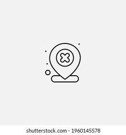 Location pin icon sign vector,Symbol, logo illustration for web and mobile