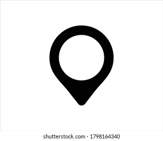 location pin icon. simple flat location pin vector icon. on white background