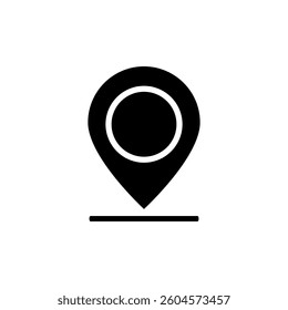 location pin icon, simple flat style, illustration, logo sign symbol pictogram template, for ui or ux isolated on white for mobile app, editable