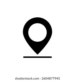 location pin icon, simple flat style, illustration, logo sign symbol pictogram template, for ui or ux isolated on white for mobile app, editable