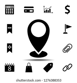 location pin icon. Simple glyph vector element of web, minimalistic icons set for UI and UX, website or mobile application