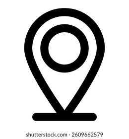 Location pin icon with simple and line style
