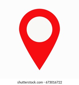 icono del pin de ubicación. icono de vector de posición de contorno simple.sobre fondo blanco.