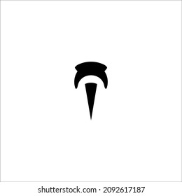 Icono de alfiler de ubicación. Símbolo de fondo de afiches de la compañía de viajes de estilo sencillo. Elemento de diseño de logotipo. Impresión de camisetas. Vector para pegatinas.