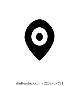 Location pin icon. Simple style travel company big sale poster background symbol. Location pin brand logo design element. Location pin t-shirt printing. vector for sticker.