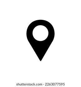 Location pin icon. Simple style travel company big sale poster background symbol. Location pin brand logo design element. Location pin t-shirt printing. vector for sticker.