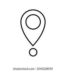 Location Pin Icon Single Thin line vector art set