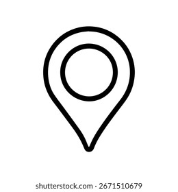Um Ícone de Pin de Local que serve como um elemento crucial para Aplicativos de Navegação e Mapeamento