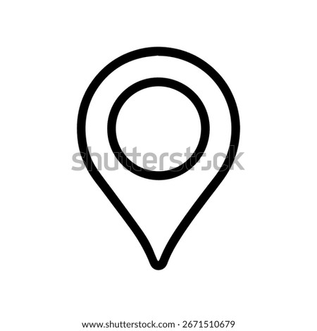 A Location Pin Icon that serves as a crucial element for Navigation and Mapping Applications