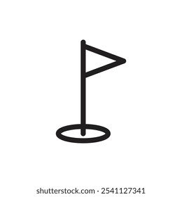 Icono de pin de Locación Ilustración plana de línea delgada