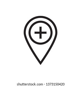 location pin icon vector