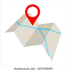Location Pin Icon Vector Art Illustration