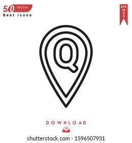 location pin icon vector . Best modern, Black Friday icons , simple, isolated, application , logo, flat icon for website design or mobile applications, UI / UX design Editable stroke. EPS10 format