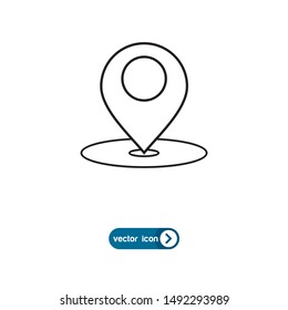 Location pin icon, vector design 