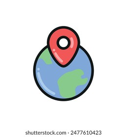 location pin icon vector design template elegant style
