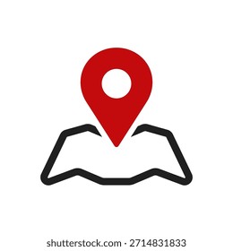 Locación Pin Icon Vector Plano y Limpio Look aislado